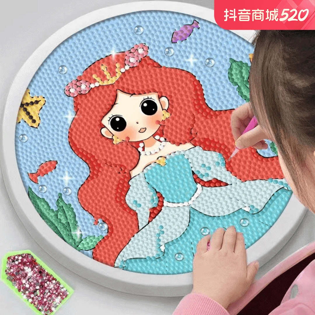 diy儿童创意益智幼儿园DIY水晶粘贴学生生日礼物钻石贴画儿童L616