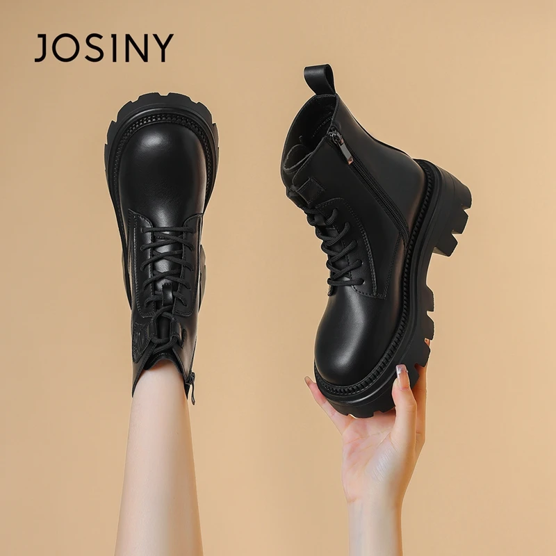 卓诗尼厚底马丁靴女款2025年新款秋季爆款靴子女超火短靴厚底单靴