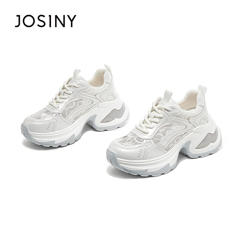 卓诗尼厚底老爹鞋女时尚透气运动鞋2024年新款网红爆款百搭休闲鞋