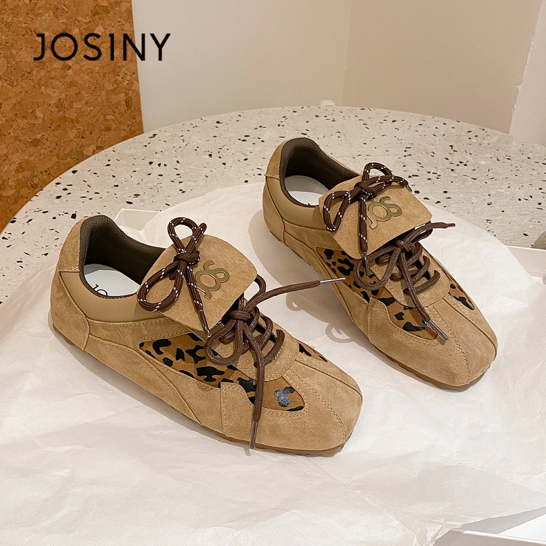 卓诗尼雅丹风复古德训鞋女2025年新款秋季潮流拼色平底轻便休闲鞋