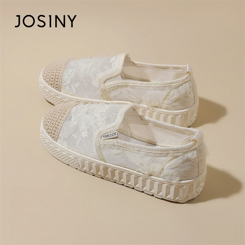 卓诗尼百搭渔夫鞋2025年夏季新款薄款网面镂空透气一脚蹬休闲女鞋