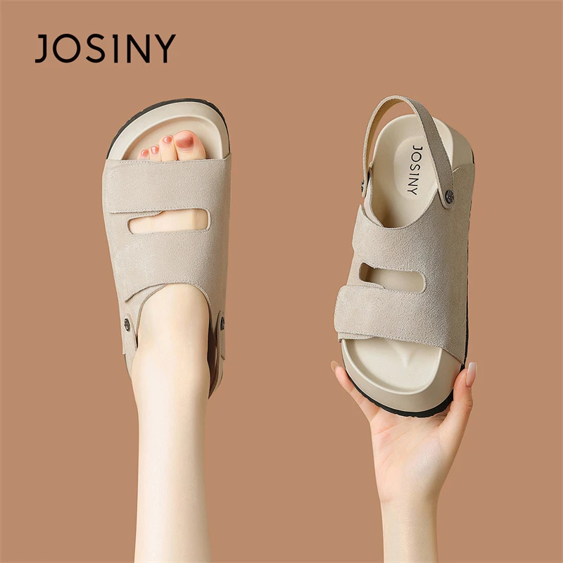 卓诗尼复古勃肯鞋女2025新款夏季时尚百搭凉拖鞋防滑软底沙滩凉鞋