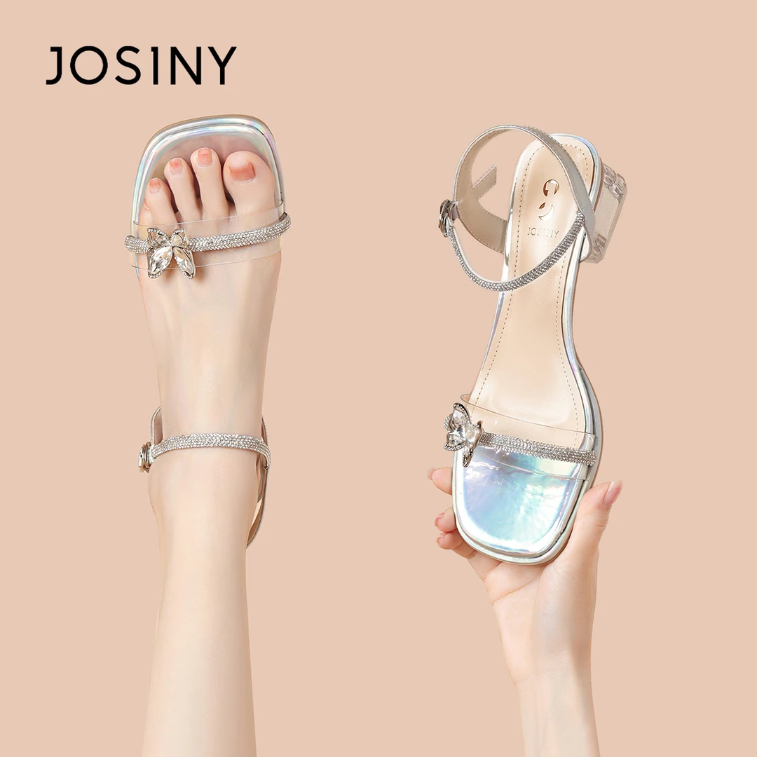 卓诗尼高跟凉鞋女款2025年新款夏季法式细跟气质绝美凉鞋配裙子女