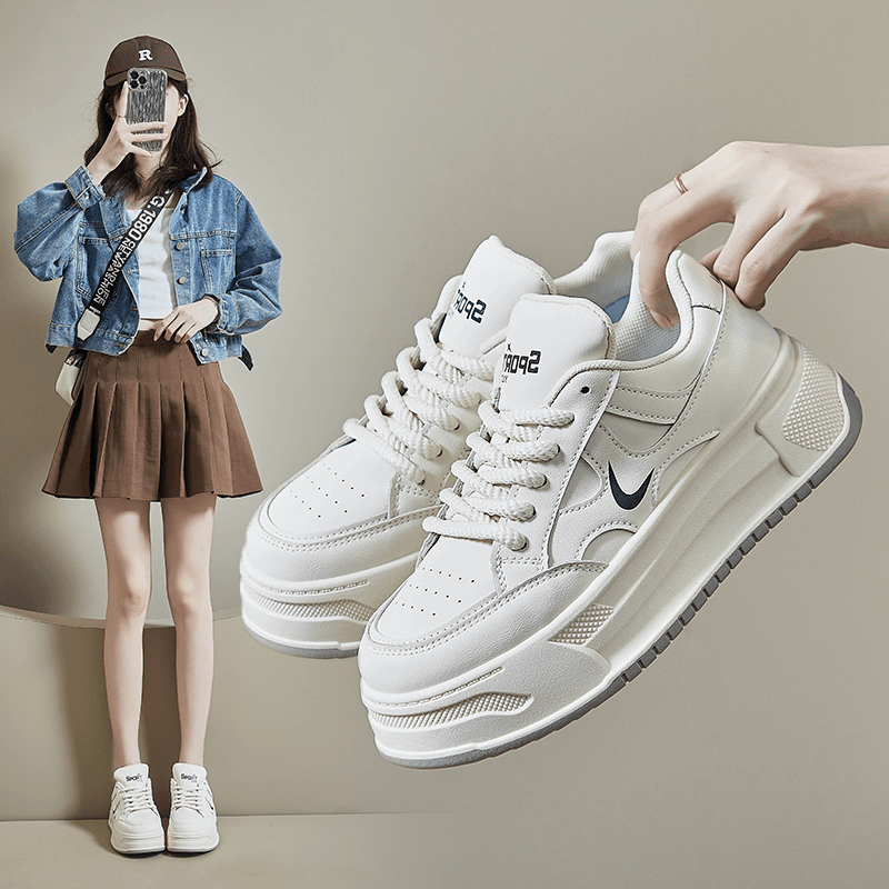 2024春季小白鞋新款韩版ins女学生厚底增高运动板鞋潮休闲街拍