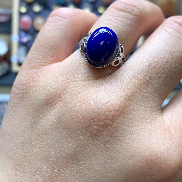 水晶水晶戒指银S925镶嵌