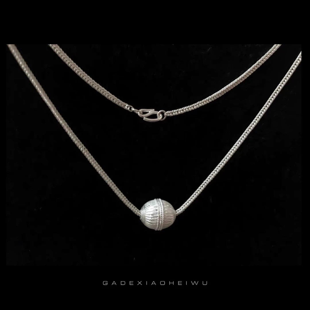 坠链均足银 首播超级福利款 足银990项链纯手工彝族精致项链