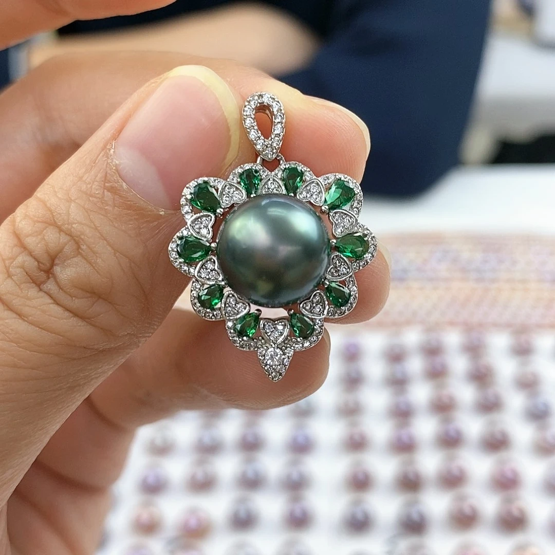 海水珍珠颈饰银S925镶嵌