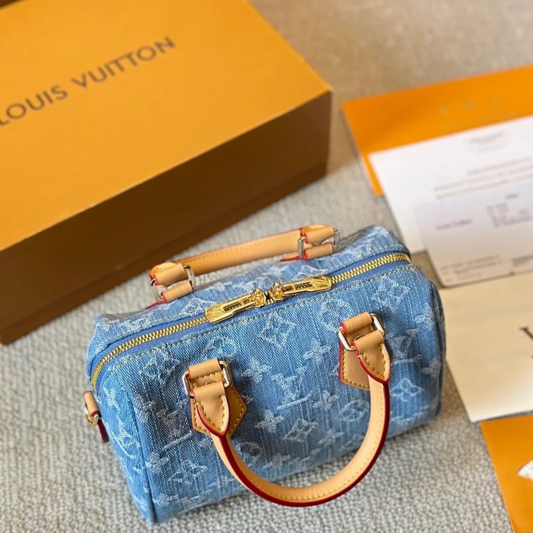 95新 LouisVuitton/路易威登 青奢荟/丹宁spnano包//68962