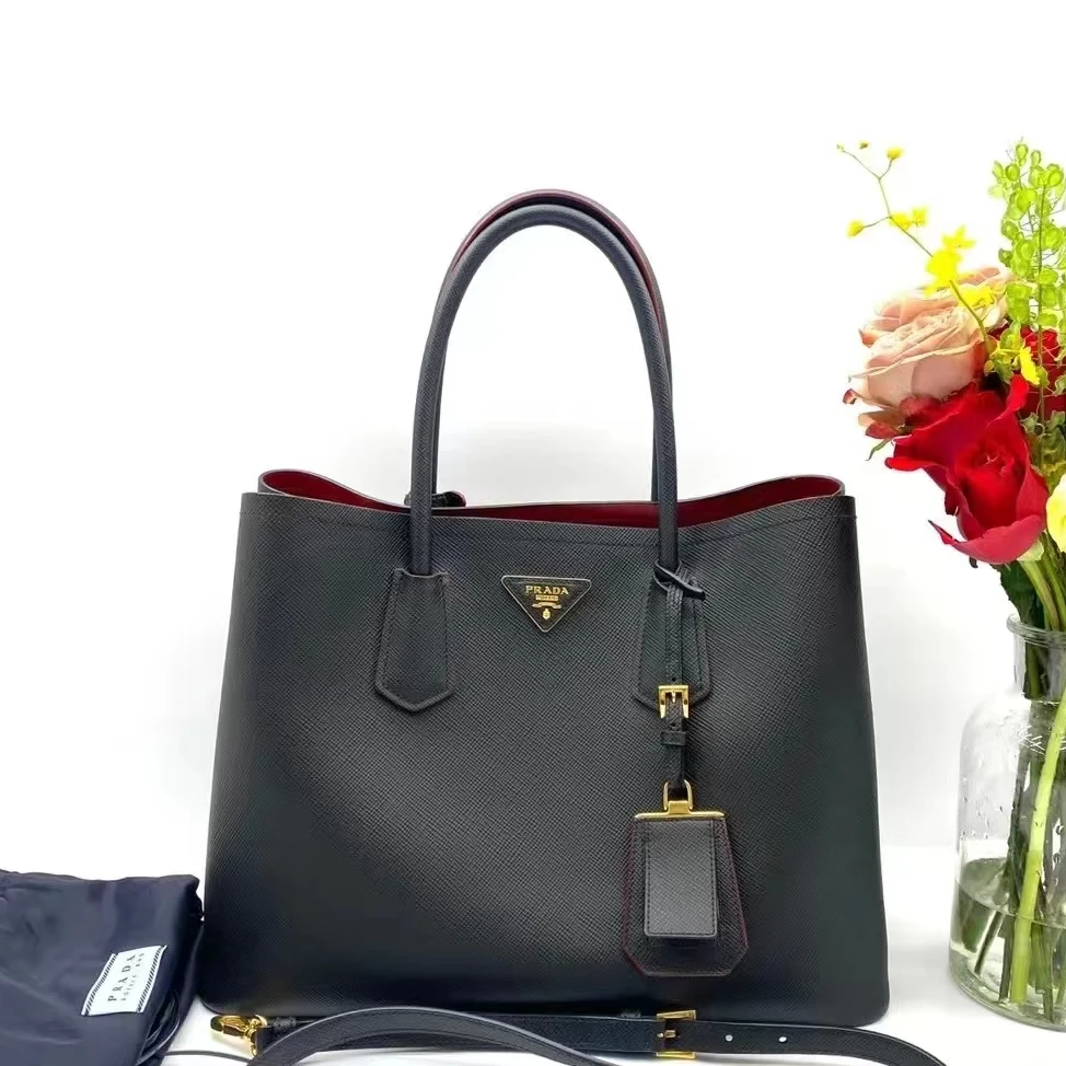 95新 Prada/普拉达 青奢荟/经典普拉达手提包黑色////46148