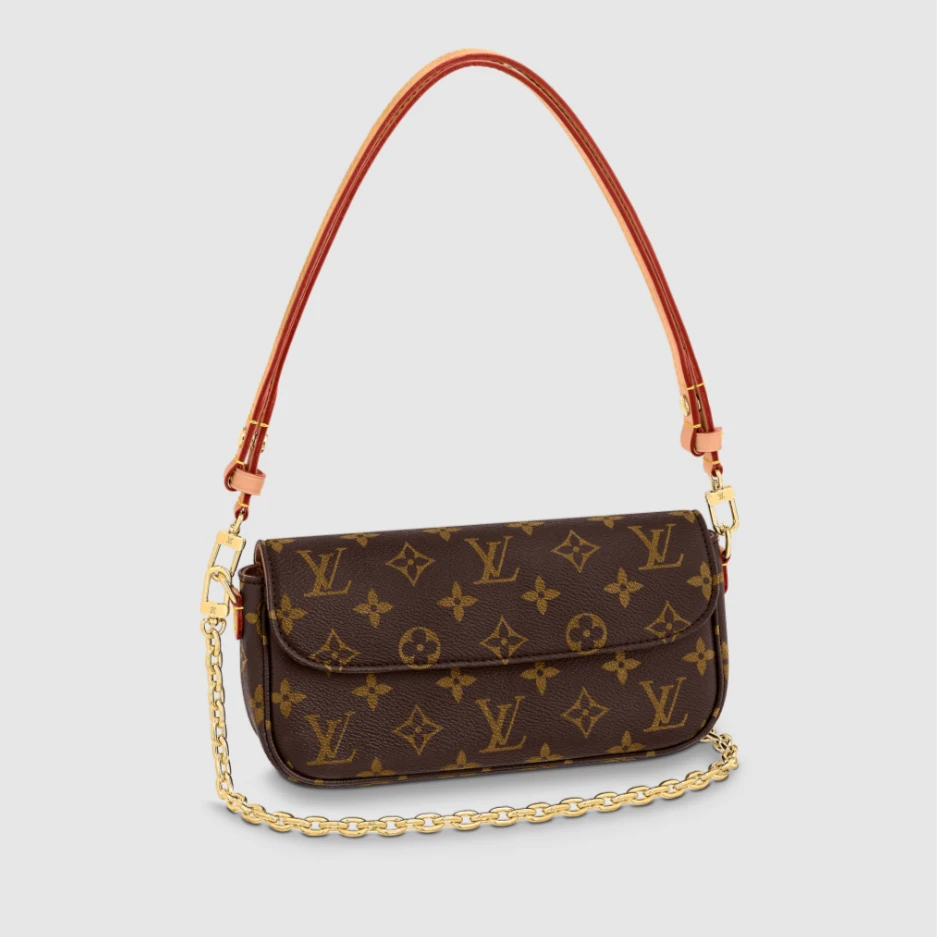 99新 LouisVuitton/路易威登 青奢荟/LV ivy老花斜挎单肩包/72209