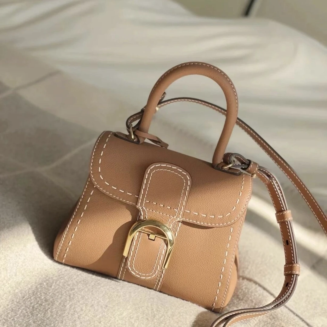 95新 Delvaux/德尔沃 青奢荟/德尔沃外缝手提斜挎包//72884
