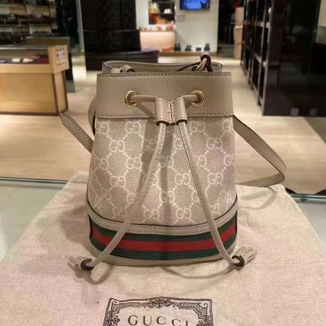 99新 GUCCI/古驰 青奢荟/迷你水桶单肩斜跨包/50314