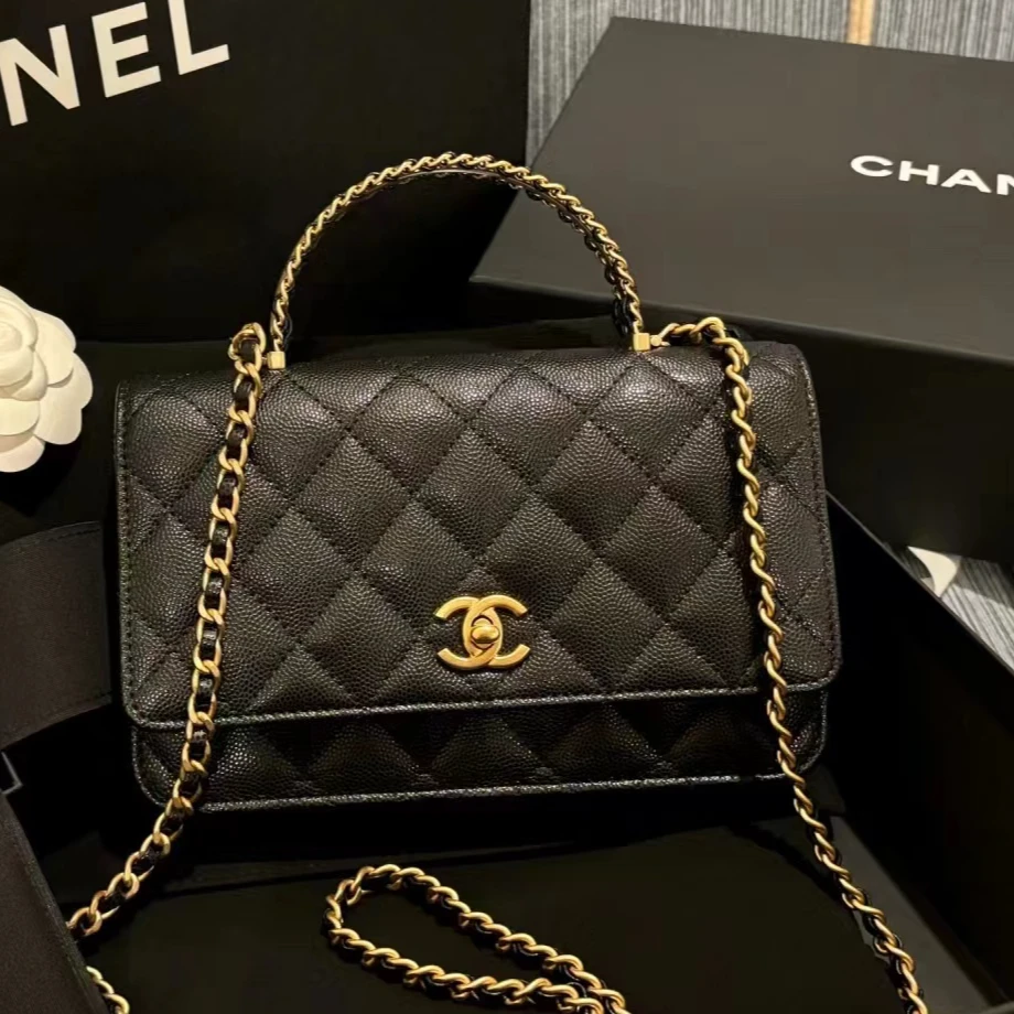全新未使用 Chanel/香奈儿 青奢荟/24A手柄WOC斜挎链条包/订货