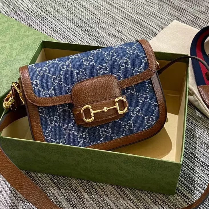 95新 GUCCI/古驰  青奢荟/经典/百搭1955迷你单肩斜挎///45609