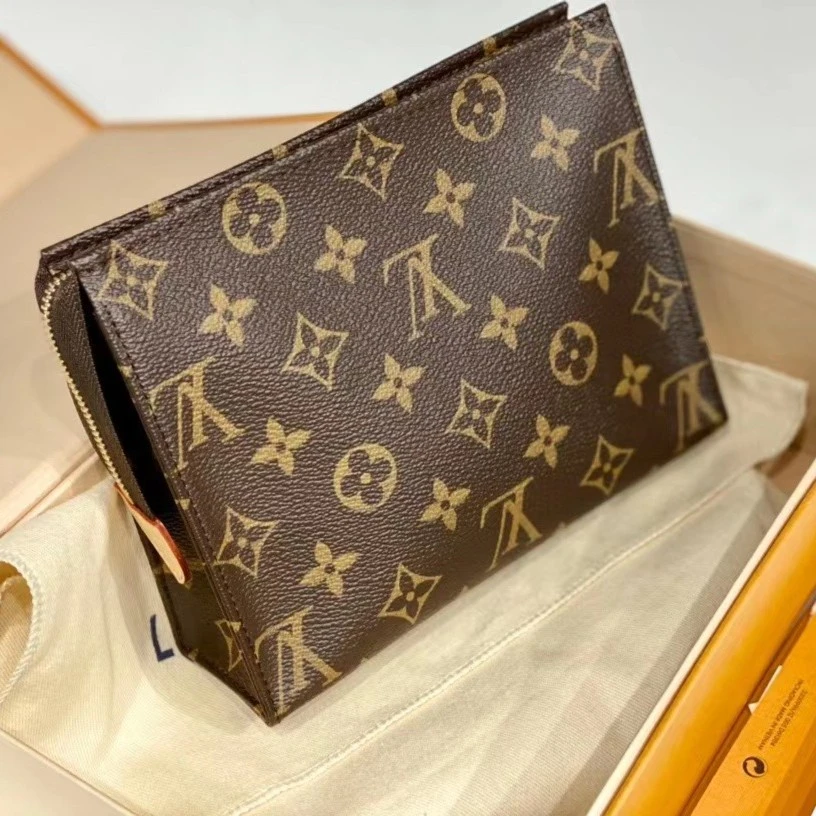 95新 LouisVuitton/路易威登 青奢荟//////老花洗漱19包///71155