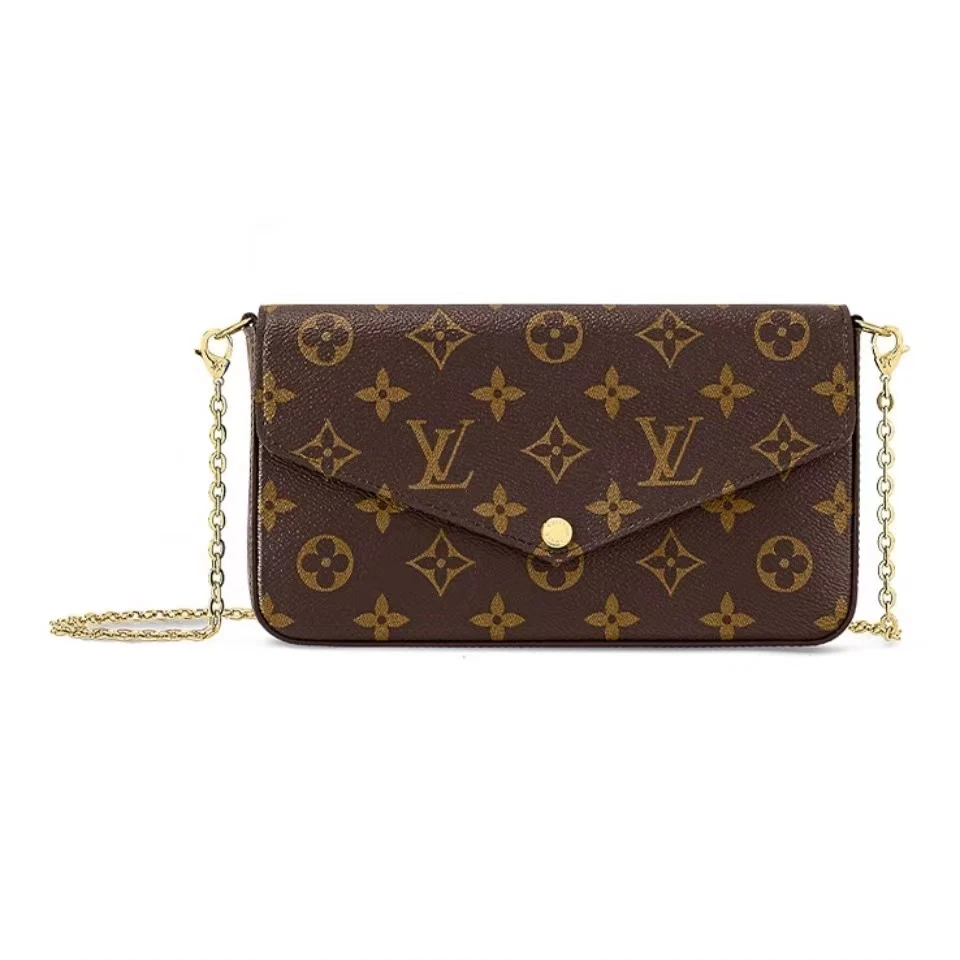 95新 LouisVuitton/路易威登 青奢荟/lv老花三合一链条包/64380