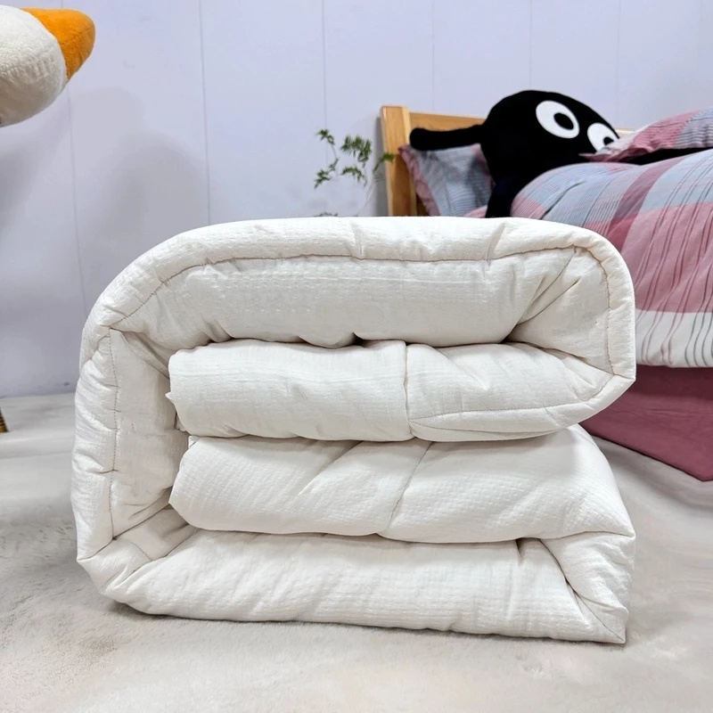 保暖搭子A类华夫格大豆被刺绣春秋被芯绗缝加厚秋冬被四季被子