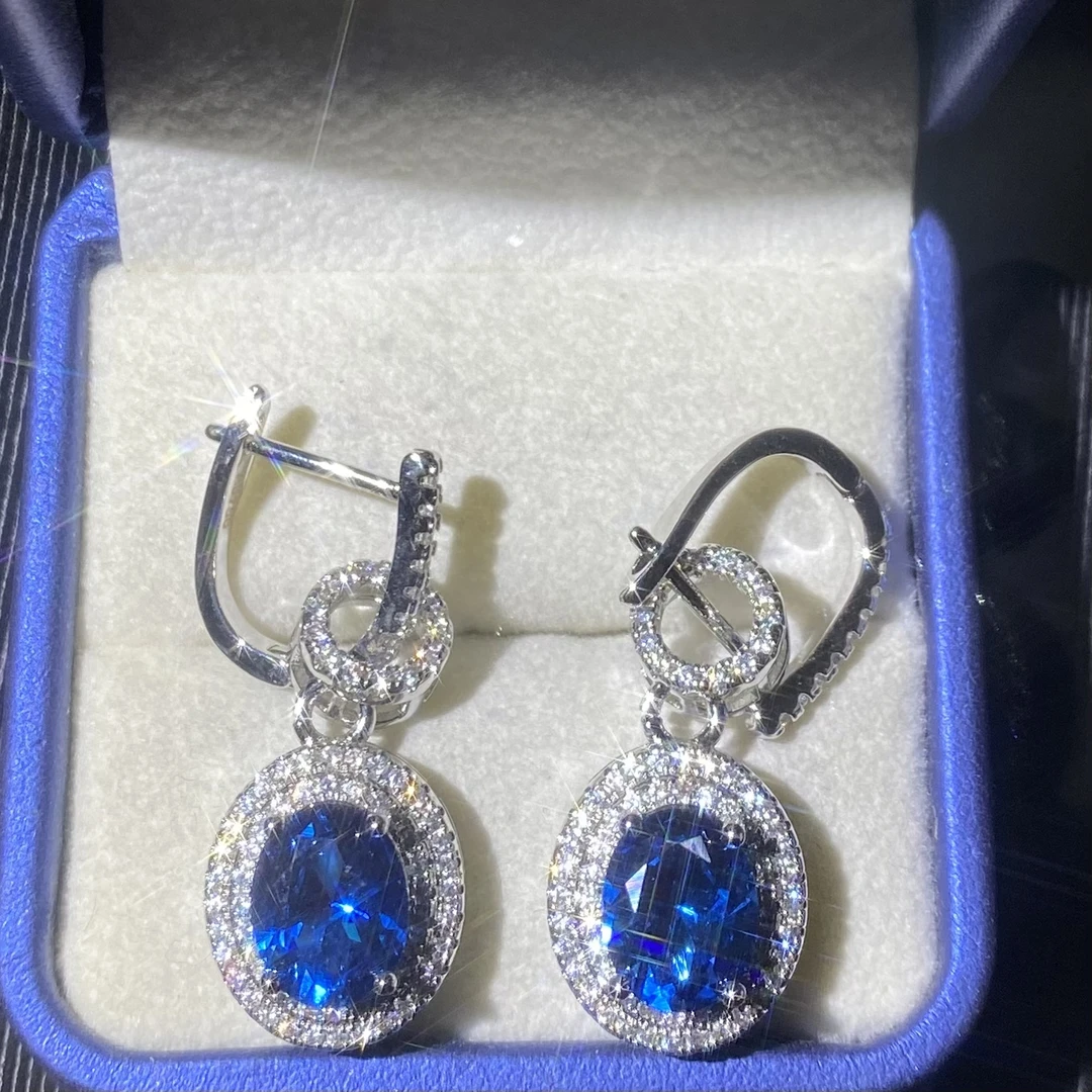 优选Q71-重工豪华宝石-合金高端培育耳饰