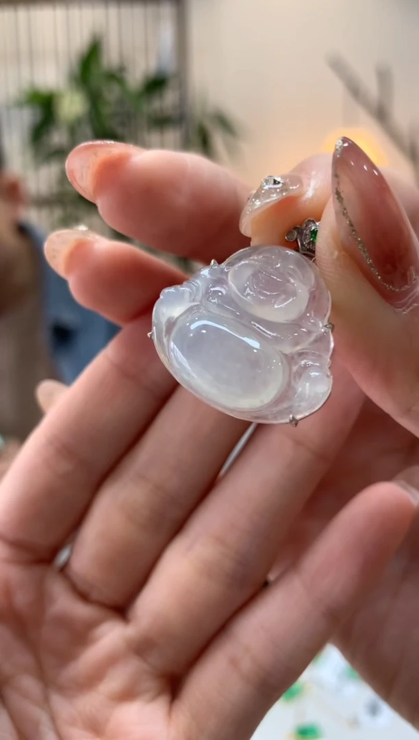 【闪购商品】翡翠吊坠(不含链)18K金镶嵌佛公