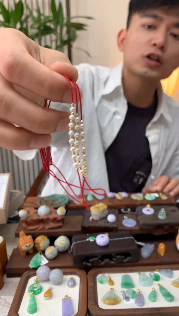 【闪购商品】淡水珍珠珠子18K金镶嵌手绳多样性发货1件