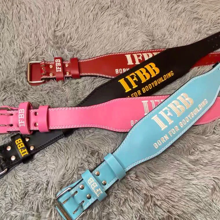 IFBB腰带专业深蹲硬拉力量举运动健身健美训练牛皮护腰带