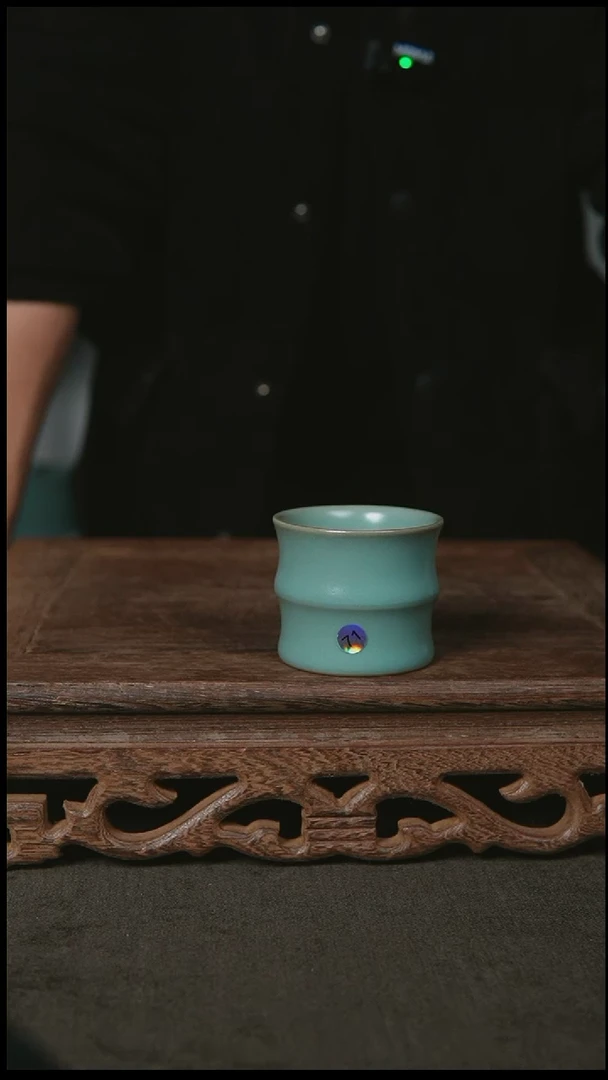 【闪购商品】瓷杯仿古纯手工小竹节杯瑕71