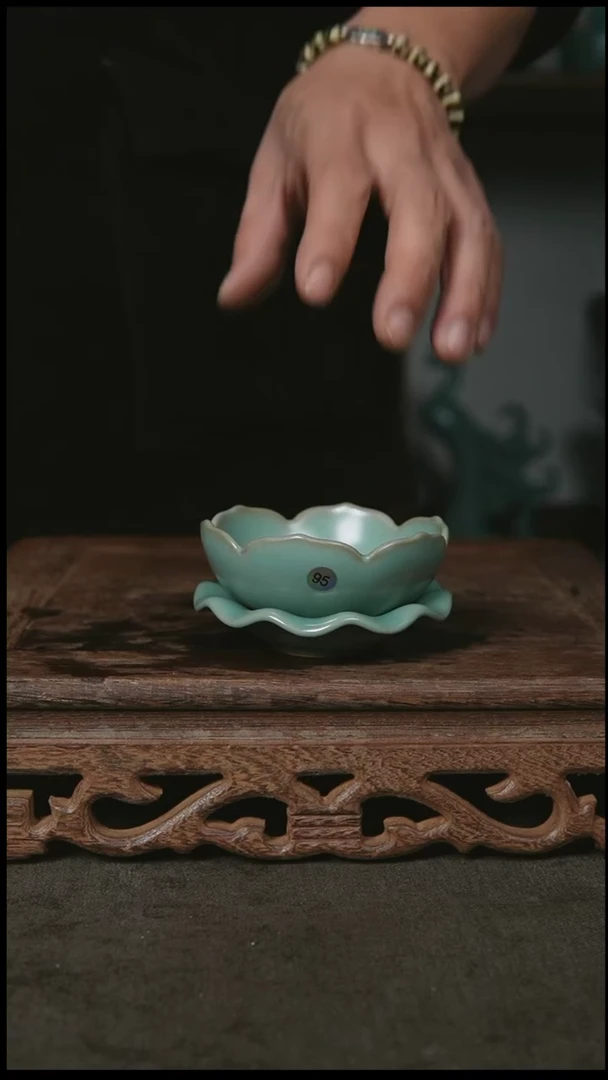【闪购商品】瓷杯仿古莲花茶漏瑕95