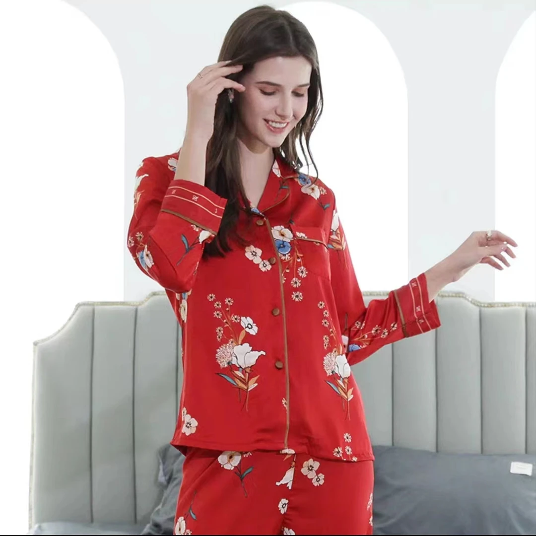 【专柜新品】上海故事2023睡衣女款爆款长袖印花家居服可外穿套装