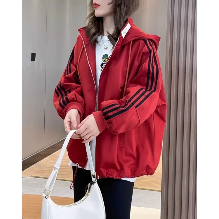 连帽拉链休闲外套女春秋季新款校园风时尚百搭开衫棒球服ins潮