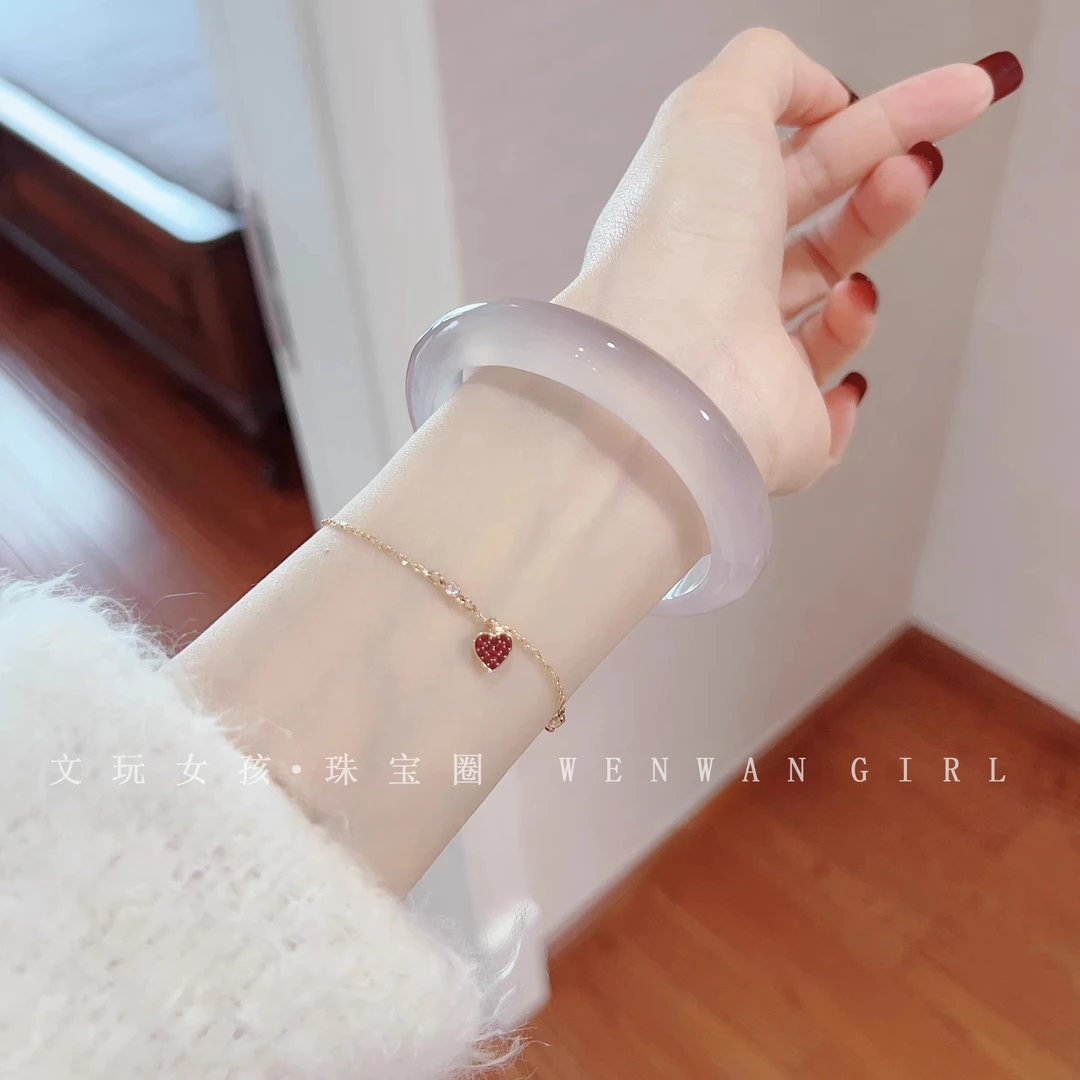 天然正品荔枝冻玛瑙玉镯冰透玉髓白月光特大码玉手镯女款珠宝捡漏