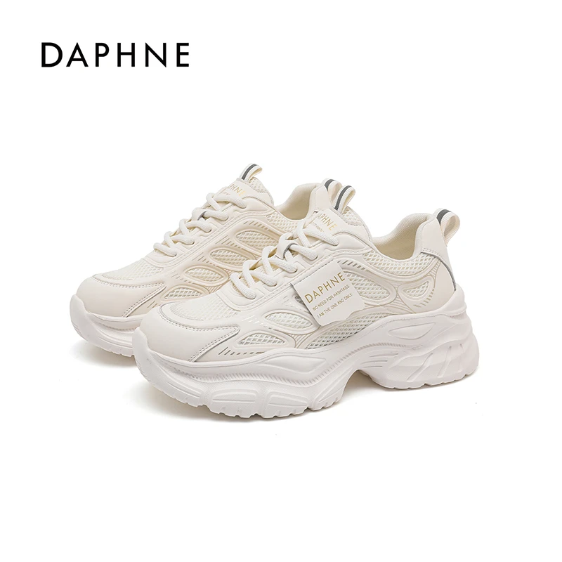 达芙妮厚底网面老爹鞋女夏季2025新款百搭时尚轻便薄款休闲运动鞋