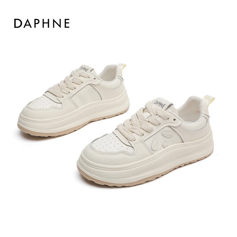 Daphne/达芙妮小白鞋女夏季2025新款百搭ins潮流时尚厚底休闲板鞋