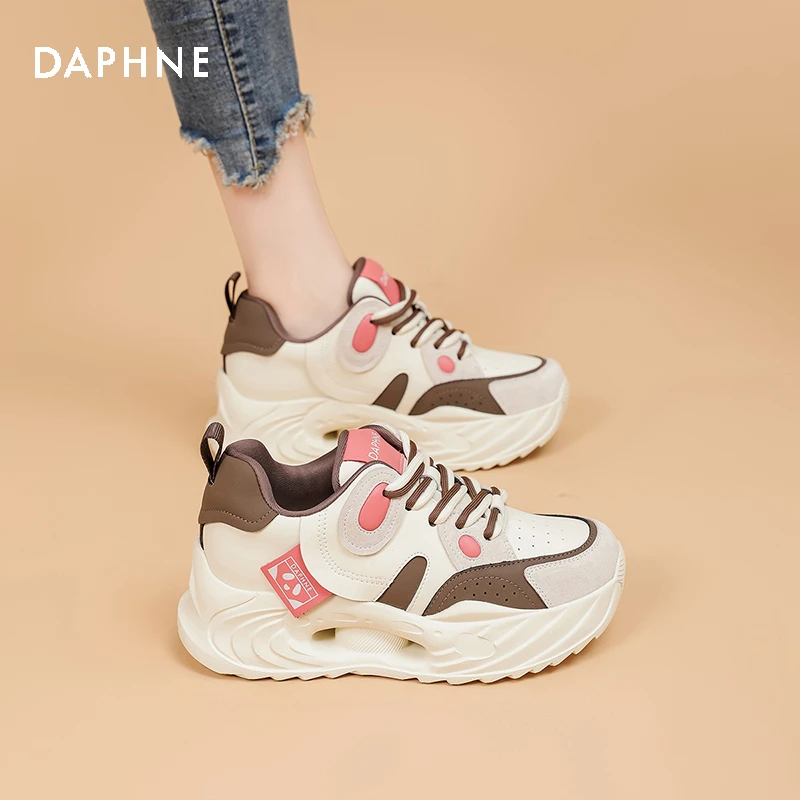 Daphne/达芙妮厚底老爹鞋女2025春夏新款百搭时尚增高休闲运动鞋