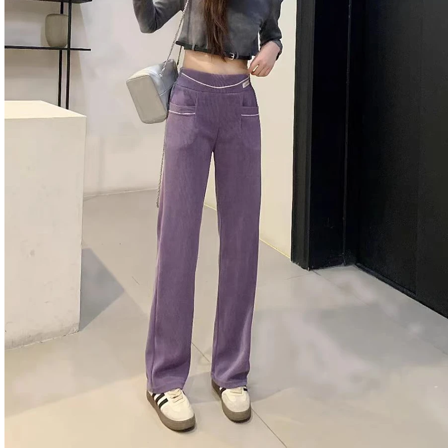 加绒加厚休闲运动闪电裤