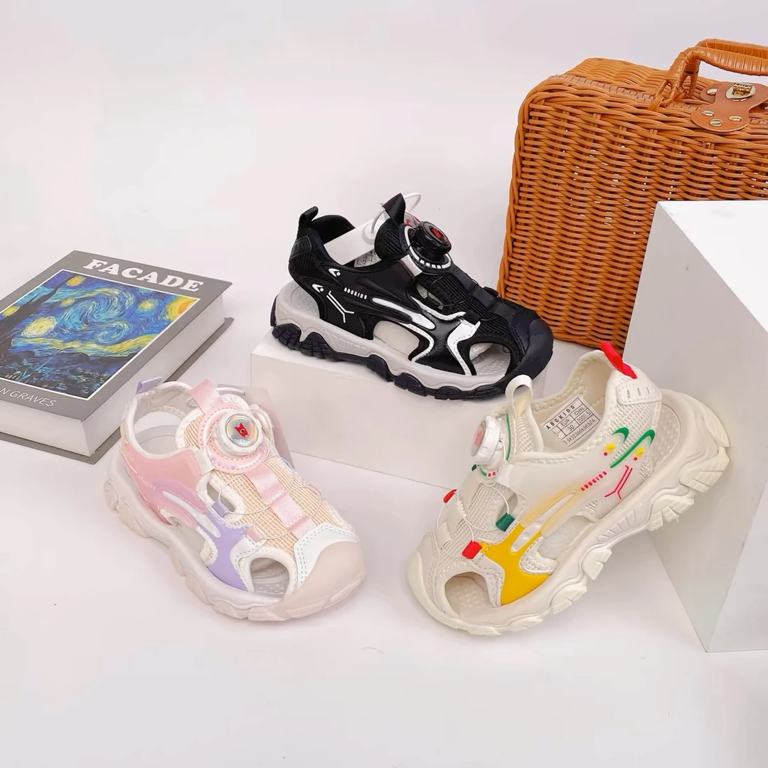 儿童时尚软底包头凉鞋2024夏季新款休闲鞋防踢减震防滑轻便沙滩鞋