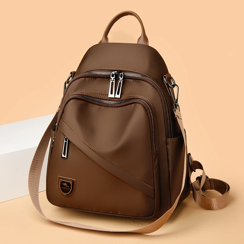 双肩包女2025新款韩版百搭防水牛津布背包大容量旅行包妈妈包1021