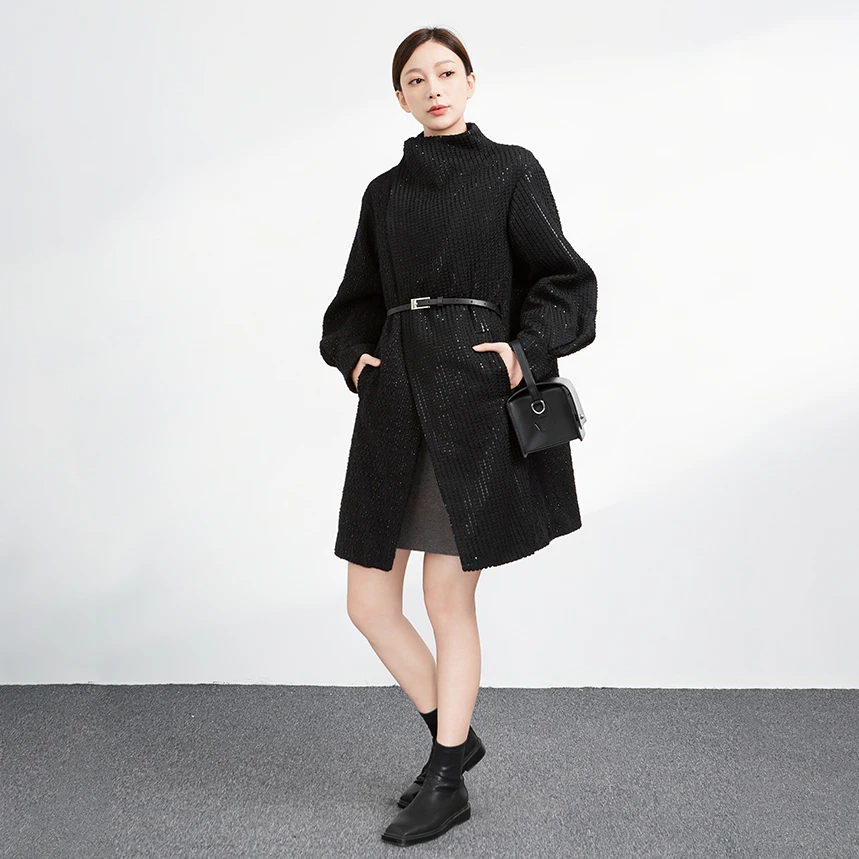 圣迪奥设计师简约时尚优雅冬季羽绒服雅丹风外套S234Z2456