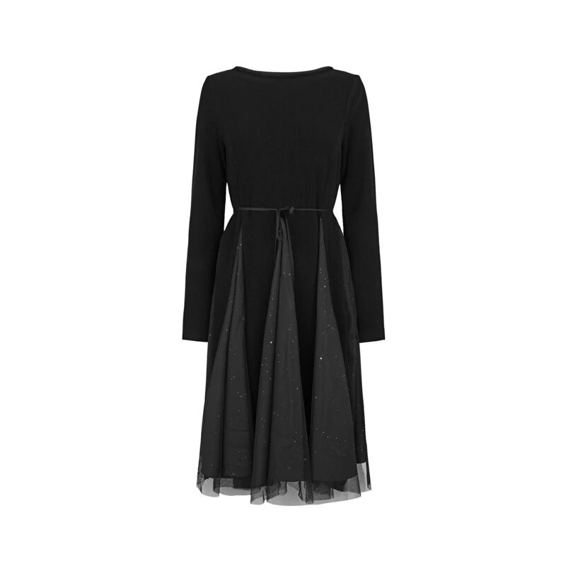 SDEER圣迪奥正品新款百搭时尚显瘦轻奢气质女装连衣裙S234Z1282