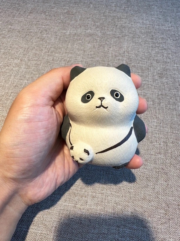 紫砂茶宠 紫砂熊猫茶宠