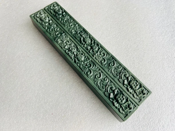 御砚堂 松花石镇纸镇尺文镇压纸 老坑原石雕刻 温润如玉 书画用品