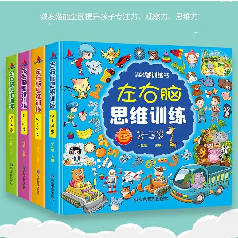 左右脑思维训练5-6岁儿童全脑开发专注力逻辑力想象力正版书籍