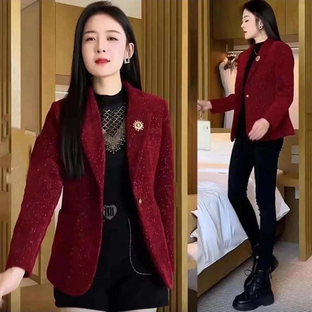 2025年春秋新款气质西装小香风外套女薄款百搭西服韩版小个子