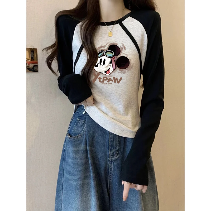 大码韩系减龄长袖T恤秋季新款遮肚子t恤女短袖2025新款长袖女上衣