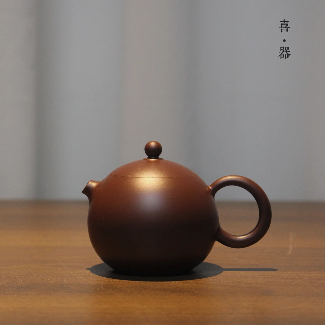 喜器趣皿钟贵河-玉西施约100cc泥壶纯手工朱泥手拉壶茶壶小容量