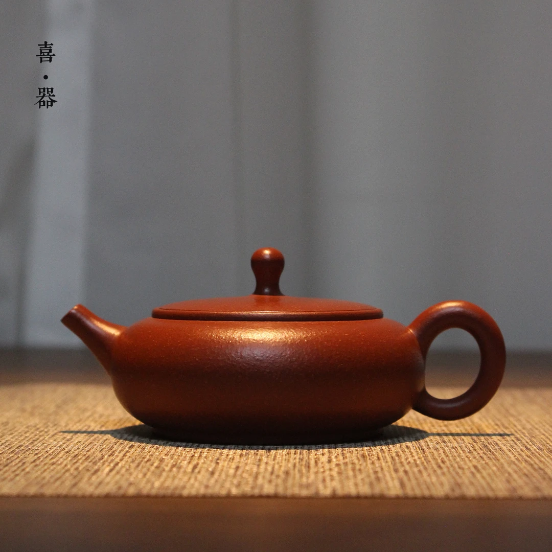 喜器 吴佩姬-广源壶 约140cc 潮州纯手工手拉壶 鱼籽朱泥茶壶茶具