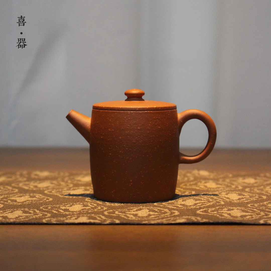 喜器 苏铭智-直筒壶 约75cc 鸡蛋黄调砂 潮州全手工手拉壶 小品壶