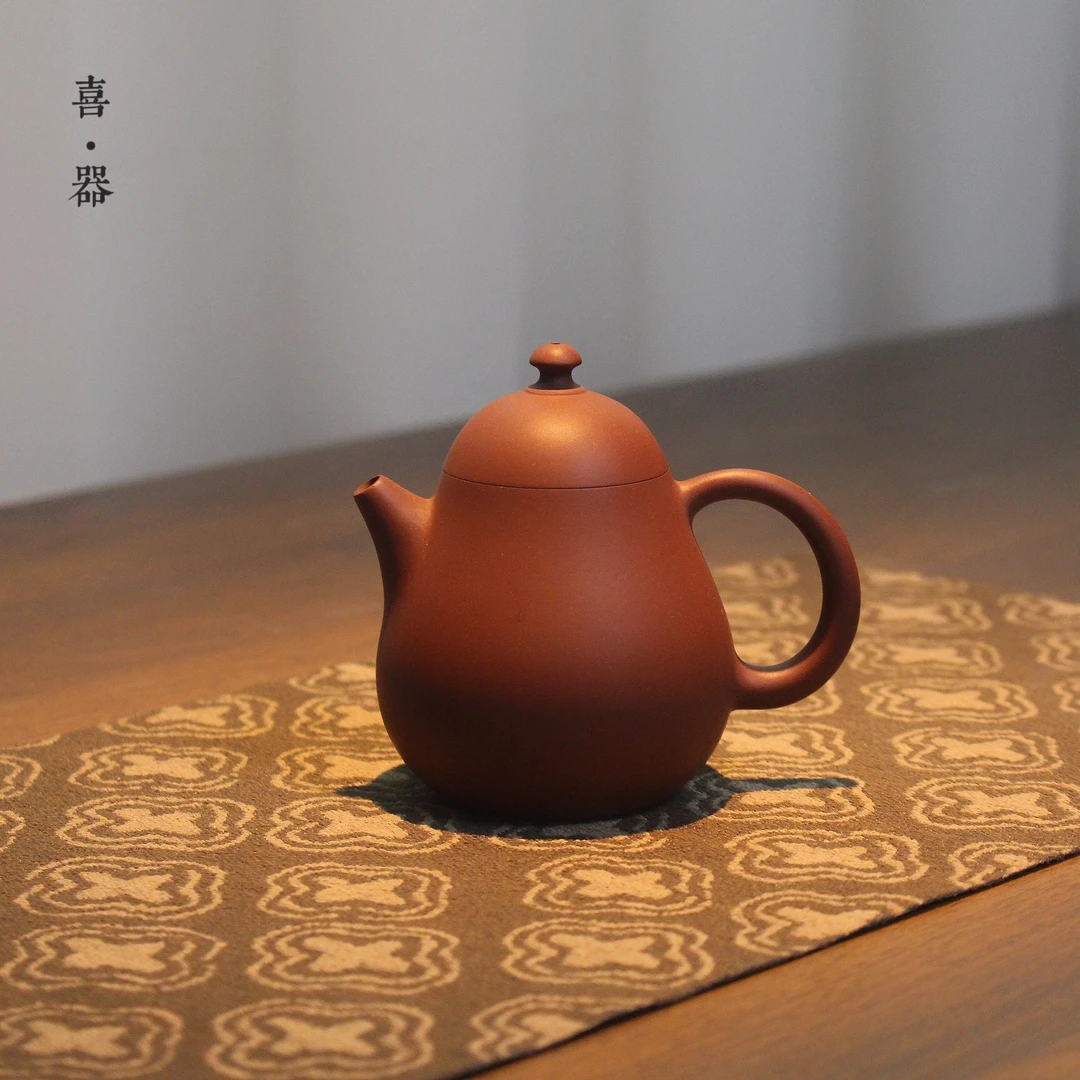 喜器趣皿 陈沛雄-龙蛋壶 潮州手拉壶小容量茶具手制朱泥手工茶具
