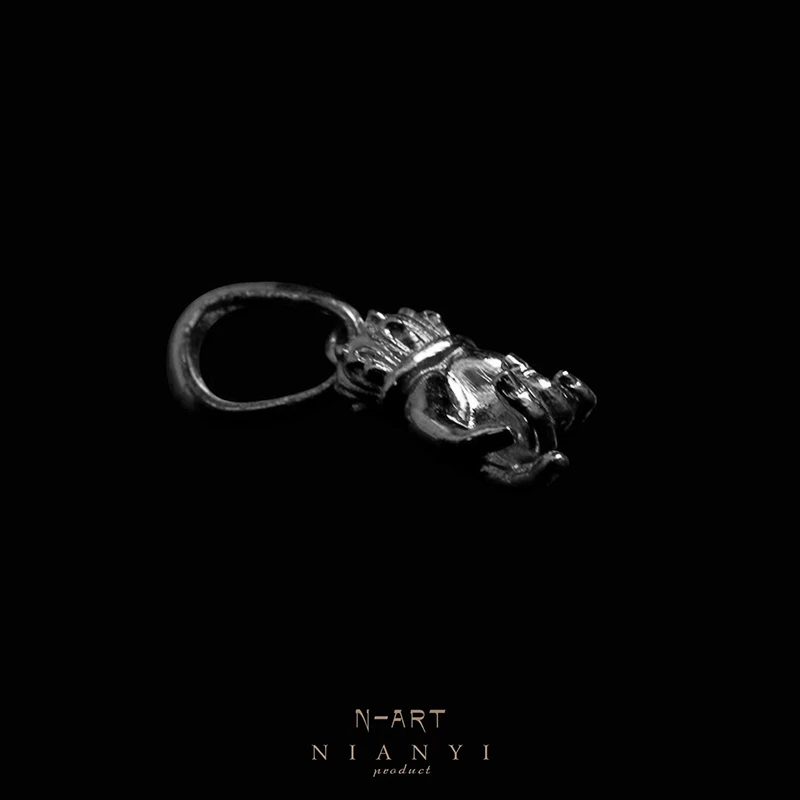 925银银制品 【N-ART】期克印佛手 原创配饰 柏香籽文玩背云侧挂