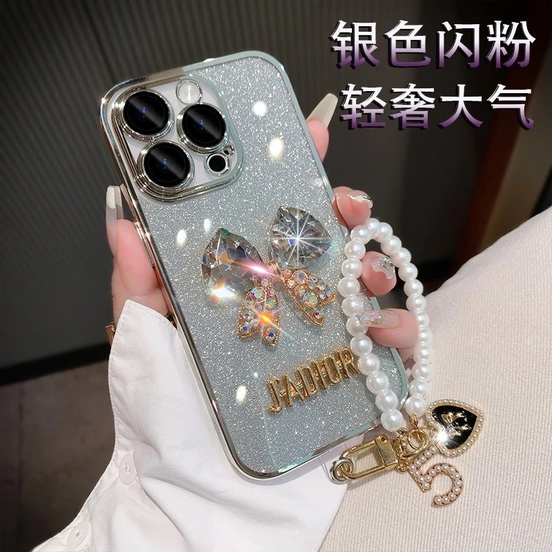 苹果14promax手机壳16闪粉奢华水钻iPhone15网红适用12pro高级13