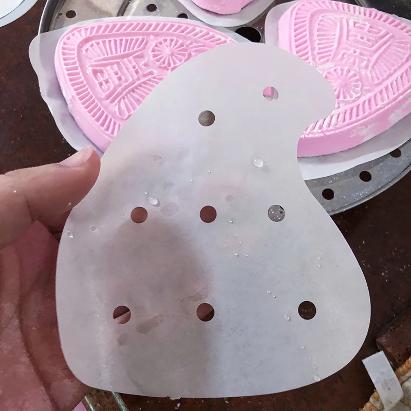 潮汕油纸蒸馒头鼠壳粿垫纸桃粿纸包子纸大号面包纸蒸馍家用圆形